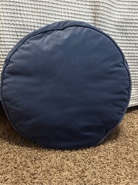 Round Navy Accent Pillow - Home Bedding